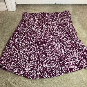 Printed flowing skirt